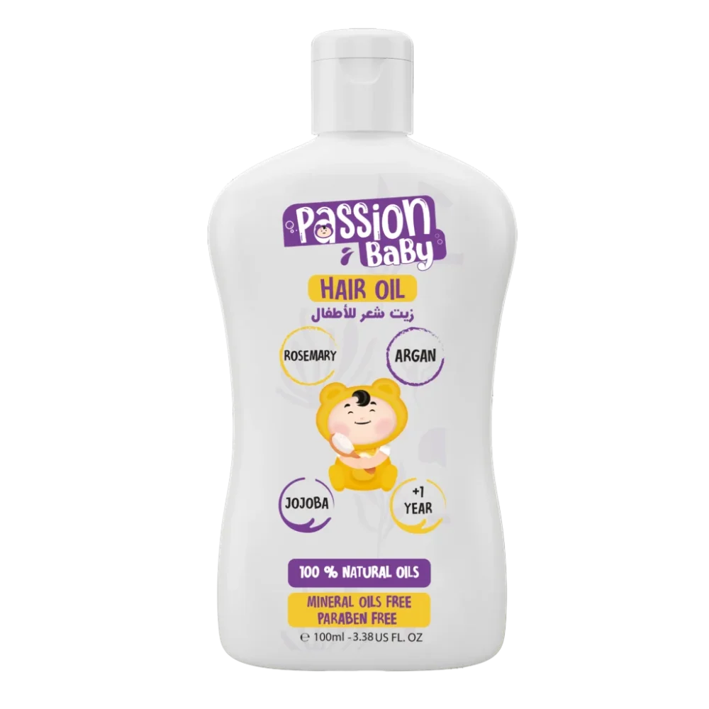 زيت شعر اطفال بالارجان والجوجوبا باشن بيبى 100مللى - تغذية ونعومة فائقة